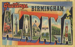 Greetings From Birmingham Alabama Postcard Postcard