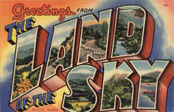 Greetings From The Land Of The Sky North Carolina Postcard Postcard