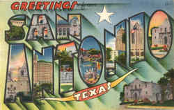 Greetings From San Antonio Texas Postcard Postcard