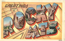 Greetings From Rocky Mts Postcard