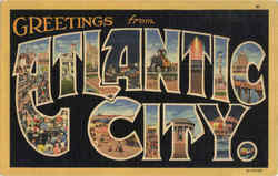 Greetings From Atlantic City Postcard