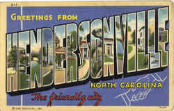 Greetings From Hendersonville North Carolina Postcard Postcard