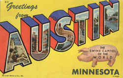 Greetings From Austin Minnesota Postcard Postcard