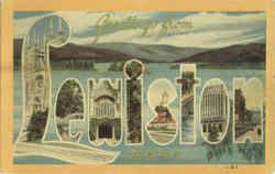 Greetings From Lewiston Maine Postcard Postcard