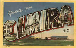 Greetings From Elmira New York Postcard Postcard