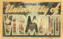 Greetings From University Of Vermont Postcard