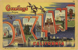 Greetings From Oakland California Postcard Postcard