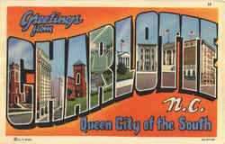 Greetings From Charlotte Postcard