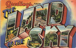 Greetings From The Land Of The Sky Postcard