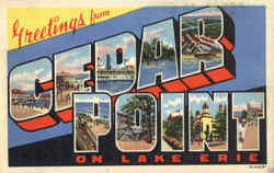 Greetings From Cedar Point Ohio Postcard Postcard