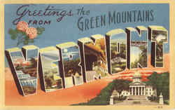 Greetings From The Green Mountains Vermont Postcard Postcard