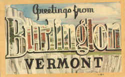 Greetings From Burlington Vermont Postcard Postcard