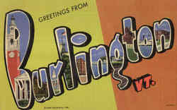Greetings From Burlington Postcard