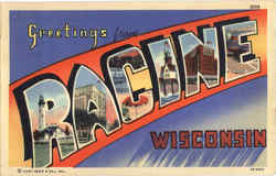 Greetings From Racine Postcard