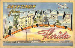 Greetings From Pensacola Florida Postcard Postcard