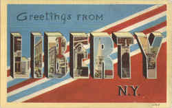 Greetings From Liberty Postcard