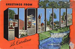 Greetings From Florence South Carolina Postcard Postcard