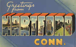 Greetings From Hartford Postcard