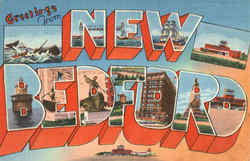 Greetings From New Bedford Massachusetts Postcard Postcard