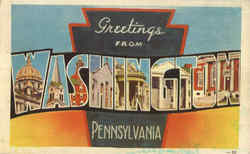 Greetings From Washington Pennsylvania Postcard Postcard