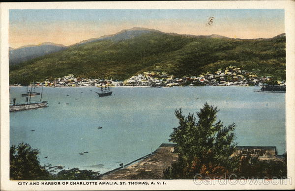 City and Harbor of Charlotte Amalia St. Thomas Virgin Islands