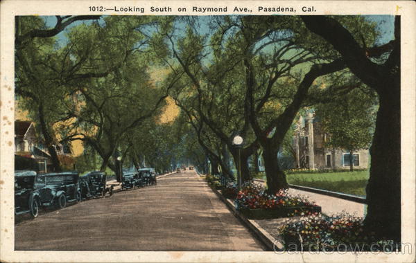 Looking South on Raymond Ave. Pasadena California