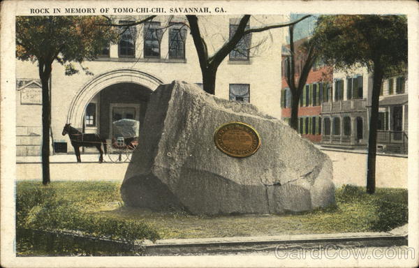 Rock in Memory of Tomo-Chi-Chi Savannah Georgia