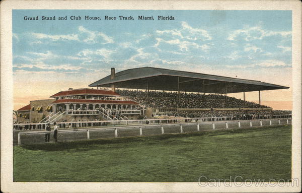 Grand Stand and Club House, Race Track Miami Florida