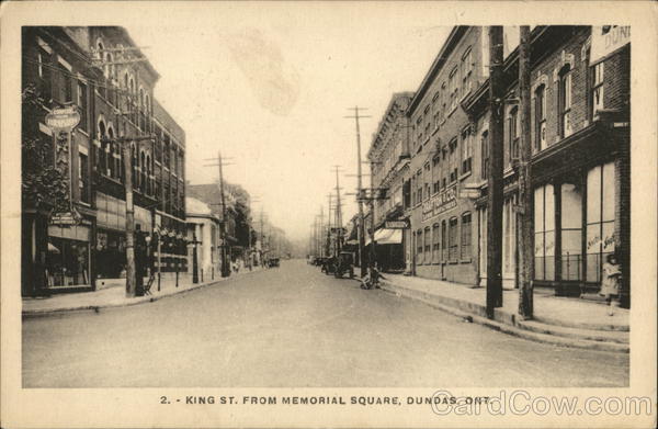 King St. From Memorial Square Dundas ON Canada Ontario