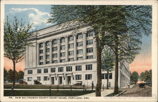 New Multnomah County Court House Portland OR Postcard New Multnomah County Court House Portland OR Postcard