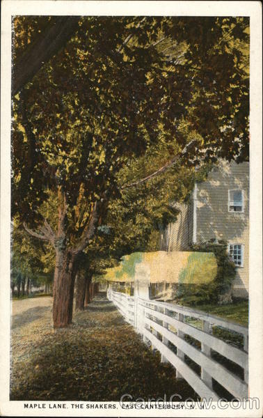Maple Lane, The Shakers East Canterbury New Hampshire