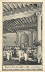 Section Main Dining Room, Hotel Pennsylvania Postcard