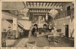 Main Lobby of New Atascadero Inn California Postcard Postcard Postcard