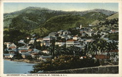 Government Hill, Charlotte Amalia St. Thomas, VI Caribbean Islands Postcard Postcard Postcard