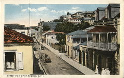 Street View St. Thomas, VI Caribbean Islands Postcard Postcard Postcard