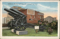 American Legion's Captured Gun DeKalb, IL Postcard Postcard Postcard