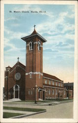 St. mary's Church Herrin, IL Postcard Postcard 