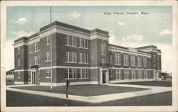 High School Building Postcard