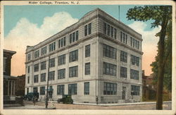 View of Rider College Postcard