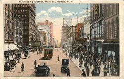 Shopping District, Main Street Buffalo, NY Postcard Postcard Postcard