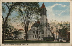 City Hall and State House Albany, NY Postcard Postcard Postcard