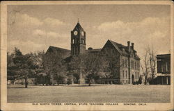 Old North Tower, Central State Teachers College Edmond, OK Postcard Postcard Postcard