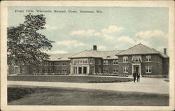 Front View, Wisconsin Masonic Home Dousman, WI Postcard Postcard Postcard