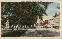 Soldiers Monument Fond du Lac, WI Postcard Postcard Postcard