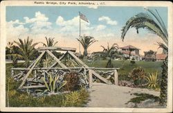 Rustic Bridge, City park Postcard