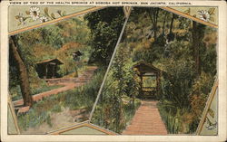 Views of Two of the Health Springs, Soboba Hot Springs San Jacinto, CA Postcard Postcard Postcard