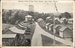 General View of Sea View Cabins Postcard