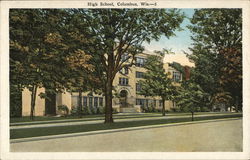 High School Columbus, WI Postcard Postcard Postcard