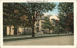 High School Columbus, WI Postcard Postcard Postcard