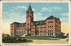 Ashland High School Wisconsin Postcard Postcard Postcard